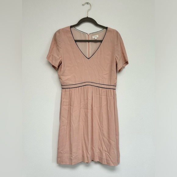 Anthropologie Pablo Light Pink Vneck Short Sleeve Dress size 42 NWOT - Picture 1 of 8